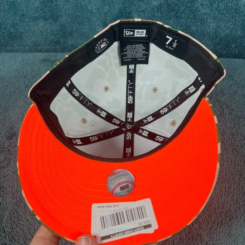 New Era 59FIFTY New York Yankees Beige Duck Camo‎ World Series Fit Hat 7 1/8